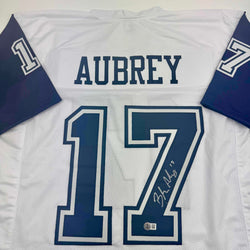 Autographed/Signed Brandon Aubrey Dallas Color Rush Football Jersey Beckett BAS COA (ONLINE ORDER ONLY)