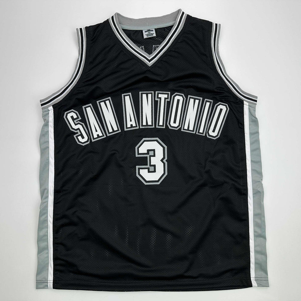 Facsimile Autographed Chris Paul San Antonio Black Reprint Laser Auto Basketball Jersey Size Men's XL (ONLINE ORDER ONLY)