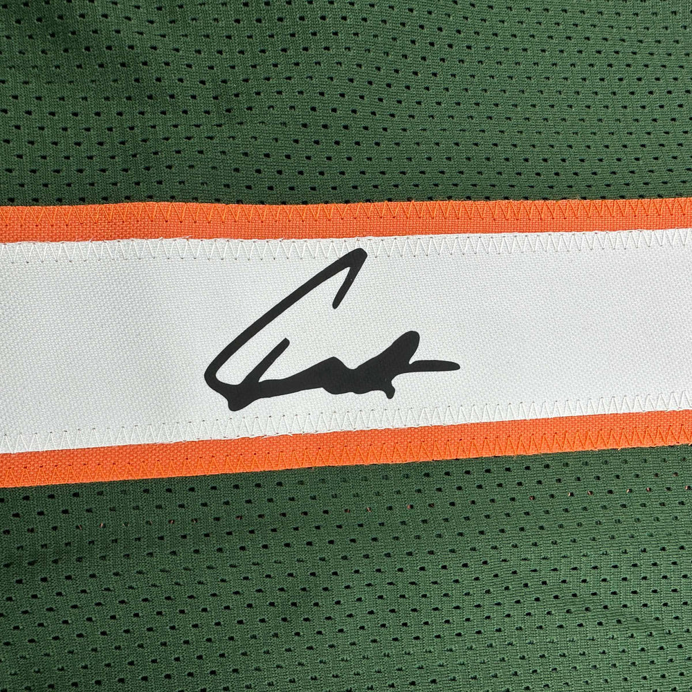Facsimile Autographed Cameron Cam Ward Miami Green Reprint Laser Auto College Football Jersey Size Men's XL (ONLINE ORDER ONLY)
