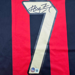 Autographed/Signed Andriy Shevchenko AC Milan Red/Black Soccer Futbol Jersey Beckett BAS COA (ONLINE ORDER ONLY)