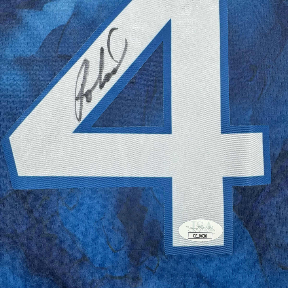 Autographed/Signed Rob Dillingham Minnesota Blue Basketball Jersey JSA COA (ONLINE ORDER ONLY)