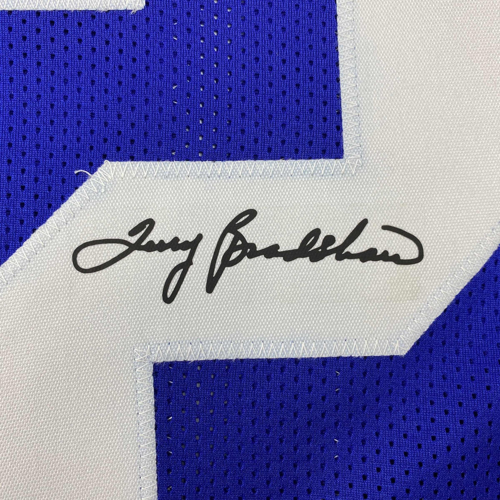 Facsimile Autographed Terry Bradshaw Louisiana Tech Blue Reprint Laser Auto College Football Jersey Size Men's XL (ONLINE ORDER ONLY)
