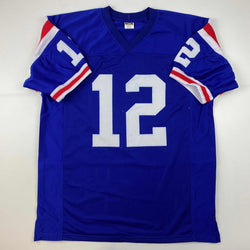 Facsimile Autographed Terry Bradshaw Louisiana Tech Blue Reprint Laser Auto College Football Jersey Size Men's XL (ONLINE ORDER ONLY)