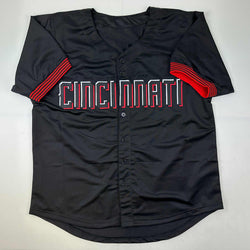 Facsimile Autographed Elly De La Cruz Cincinnati Black City Connect Reprint Laser Auto Baseball Jersey Size Men's XL (ONLINE ORDER ONLY)