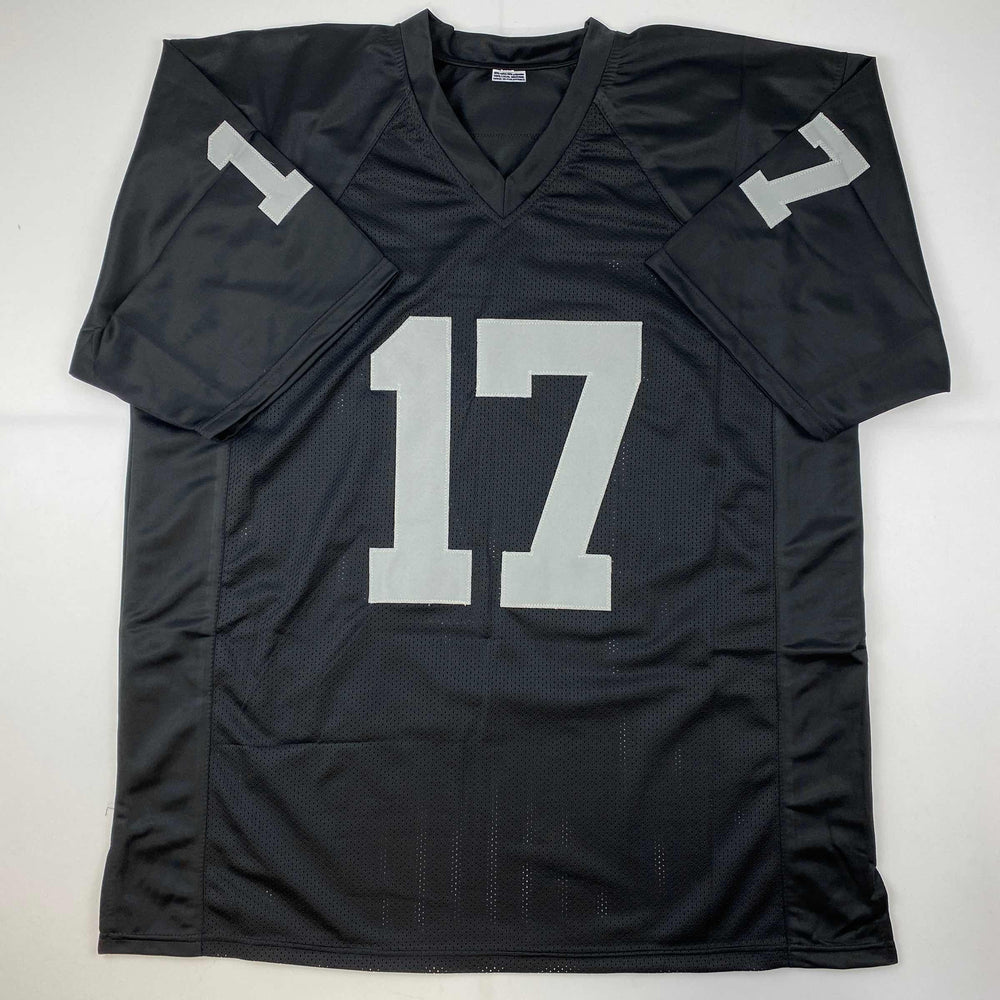 Facsimile Autographed Davante Adams Oakland Las Vegas Black Reprint Laser Auto Football Jersey Size Men's XL (ONLINE ORDER ONLY)