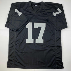 Facsimile Autographed Davante Adams Oakland Las Vegas Black Reprint Laser Auto Football Jersey Size Men's XL (ONLINE ORDER ONLY)