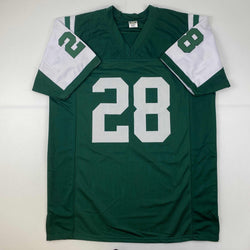 Facsimile Autographed Curtis Martin New York Green Reprint Laser Auto Football Jersey Size Men's XL (ONLINE ORDER ONLY)