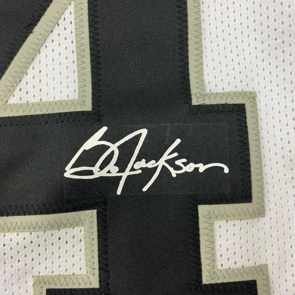 Facsimile Autographed Bo Jackson Oakland Las Vegas White Reprint Laser Auto Football Jersey Size Men's XL (ONLINE ORDER ONLY)