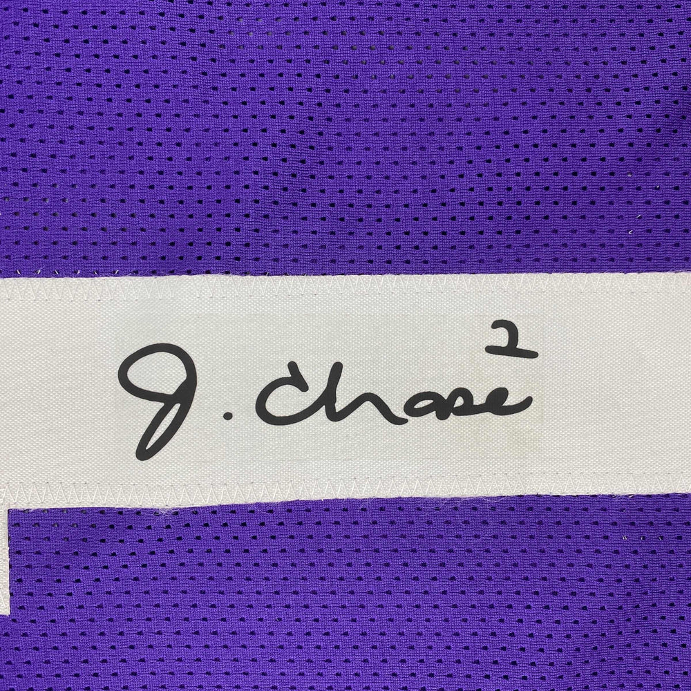 Facsimile Autographed Ja'Marr Chase LSU Purple Reprint Laser Auto College Football Jersey Size Men's XL (ONLINE ORDER ONLY)