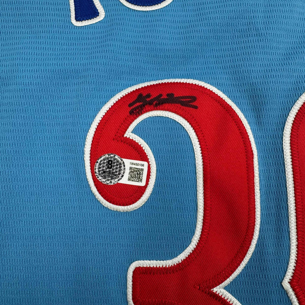 Autographed/Signed Kyle Tucker Chicago Blue Baseball Jersey Beckett BAS COA (ONLINE ORDER ONLY)