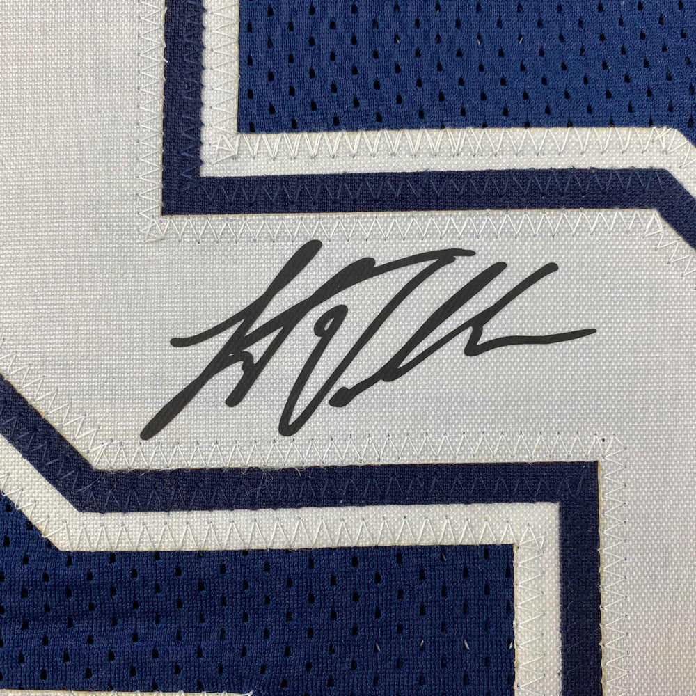 Facsimile Autographed Leighton Vander Esch Dallas Blue Reprint Laser Auto Football Jersey Size Men's XL (ONLINE ORDER ONLY)