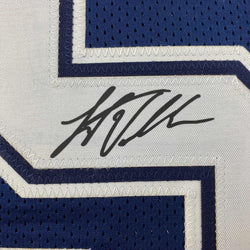 Facsimile Autographed Leighton Vander Esch Dallas Blue Reprint Laser Auto Football Jersey Size Men's XL (ONLINE ORDER ONLY)