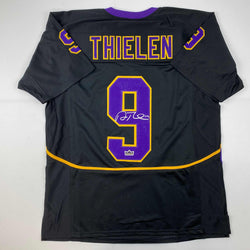 Facsimile Autographed Adam Thielen Minnesota State Black Reprint Laser Auto College Football Jersey Size Men's XL (ONLINE ORDER ONLY)