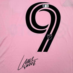 Autographed/Signed Luis Suarez Inter Miami Pink Soccer Jersey Beckett BAS COA (ONLINE ORDER ONLY)