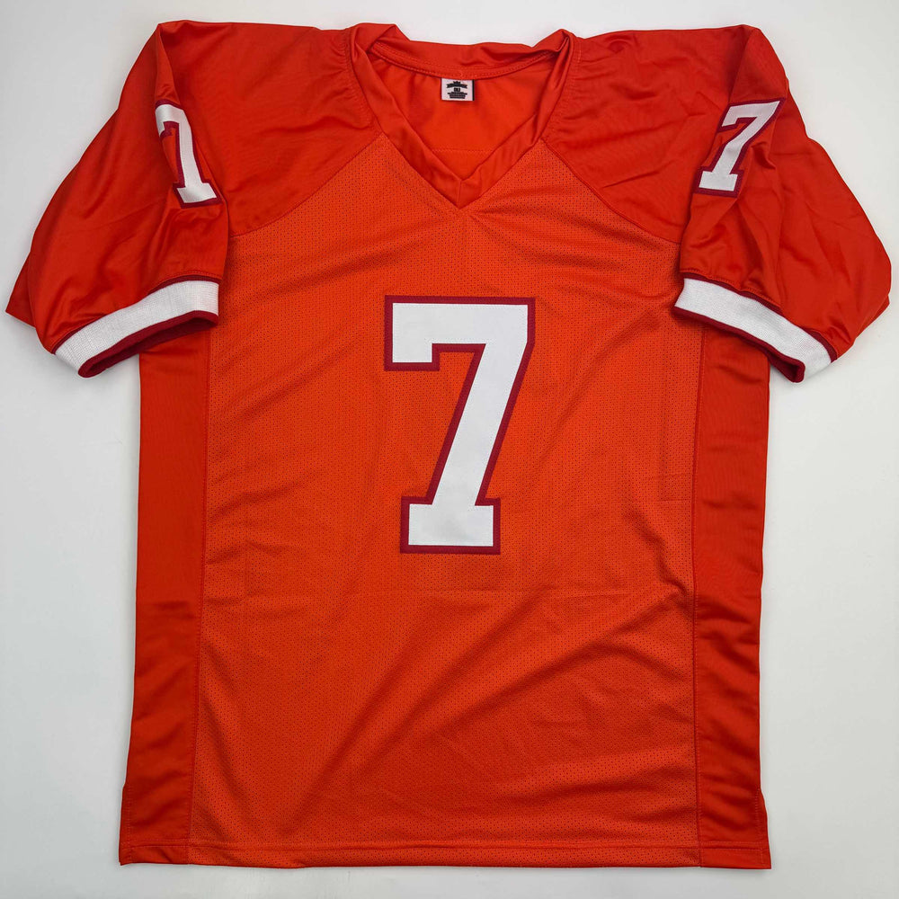 Autographed/Signed Bucky Irving Tampa Bay Orange Creamsicle Retro Throwback Football Jersey Beckett BAS COA (ONLINE ORDER ONLY)