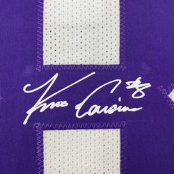 Facsimile Autographed Kirk Cousins Minnesota White Reprint Laser Auto Football Jersey Size Men's XL (ONLINE ORDER ONLY)