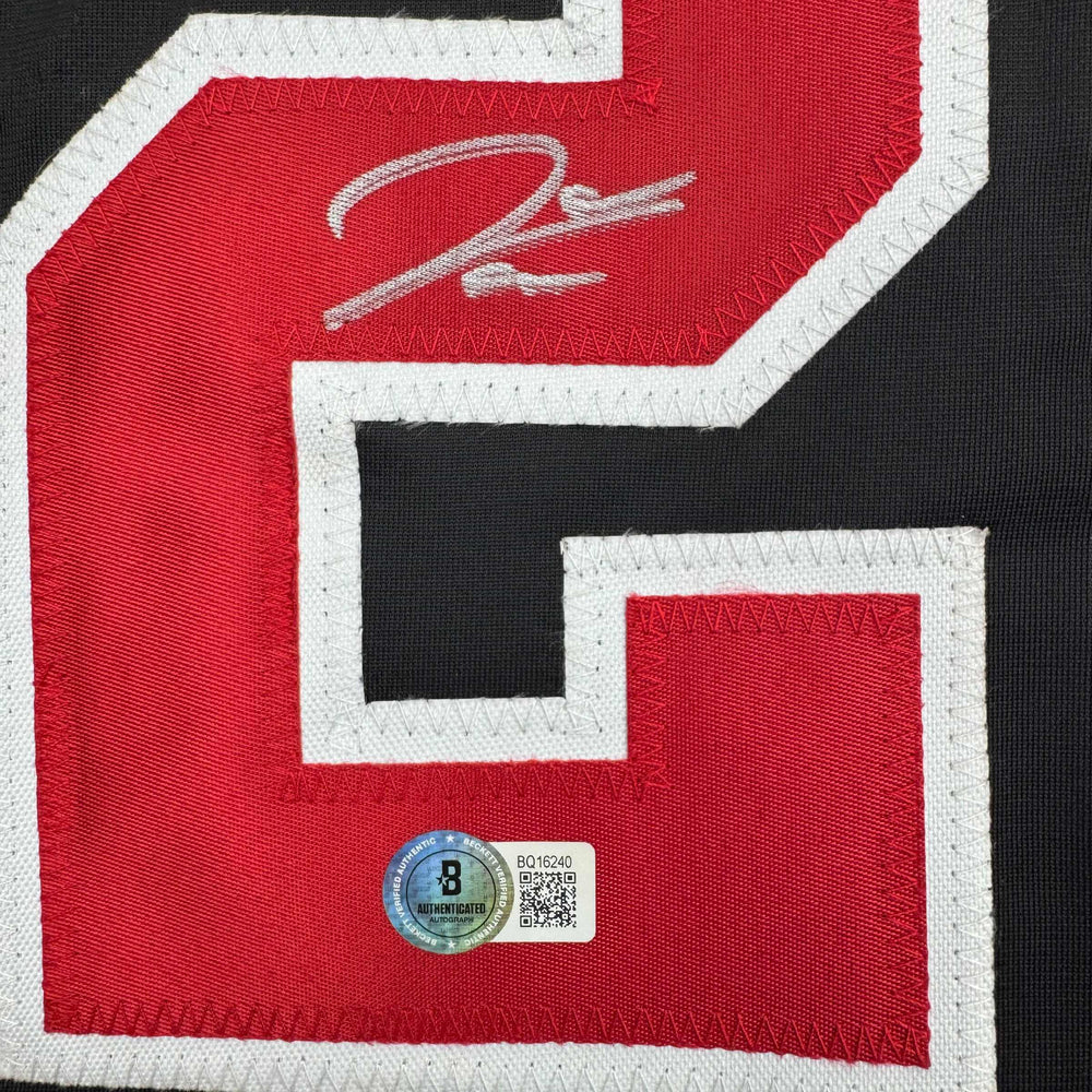 Autographed/Signed James Wood Washington Black Baseball Jersey Beckett BAS COA (ONLINE ORDER ONLY)