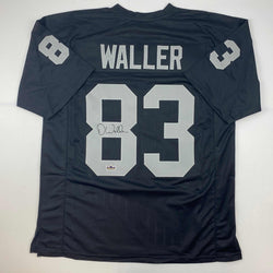 Facsimile Autographed Darren Waller Oakland Las Vegas Black Reprint Laser Auto Football Jersey Size Men's XL (ONLINE ORDER ONLY)