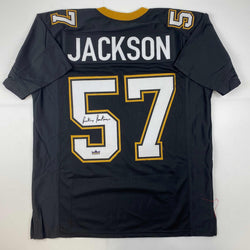 Facsimile Autographed Rickey Jackson New Orleans Black Reprint Laser Auto Football Jersey Size Men's XL (ONLINE ORDER ONLY)