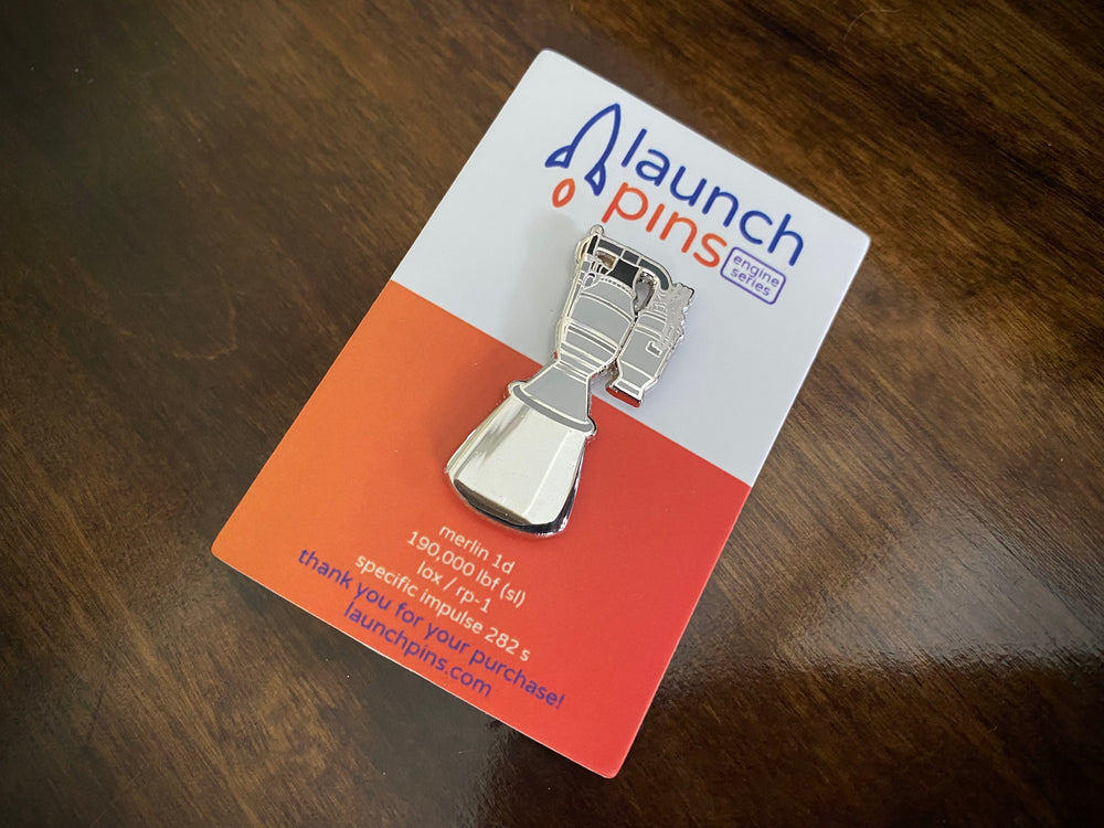 Merlin 1D Engine Hard Enamel Pin (ONLINE ORDER ONLY)