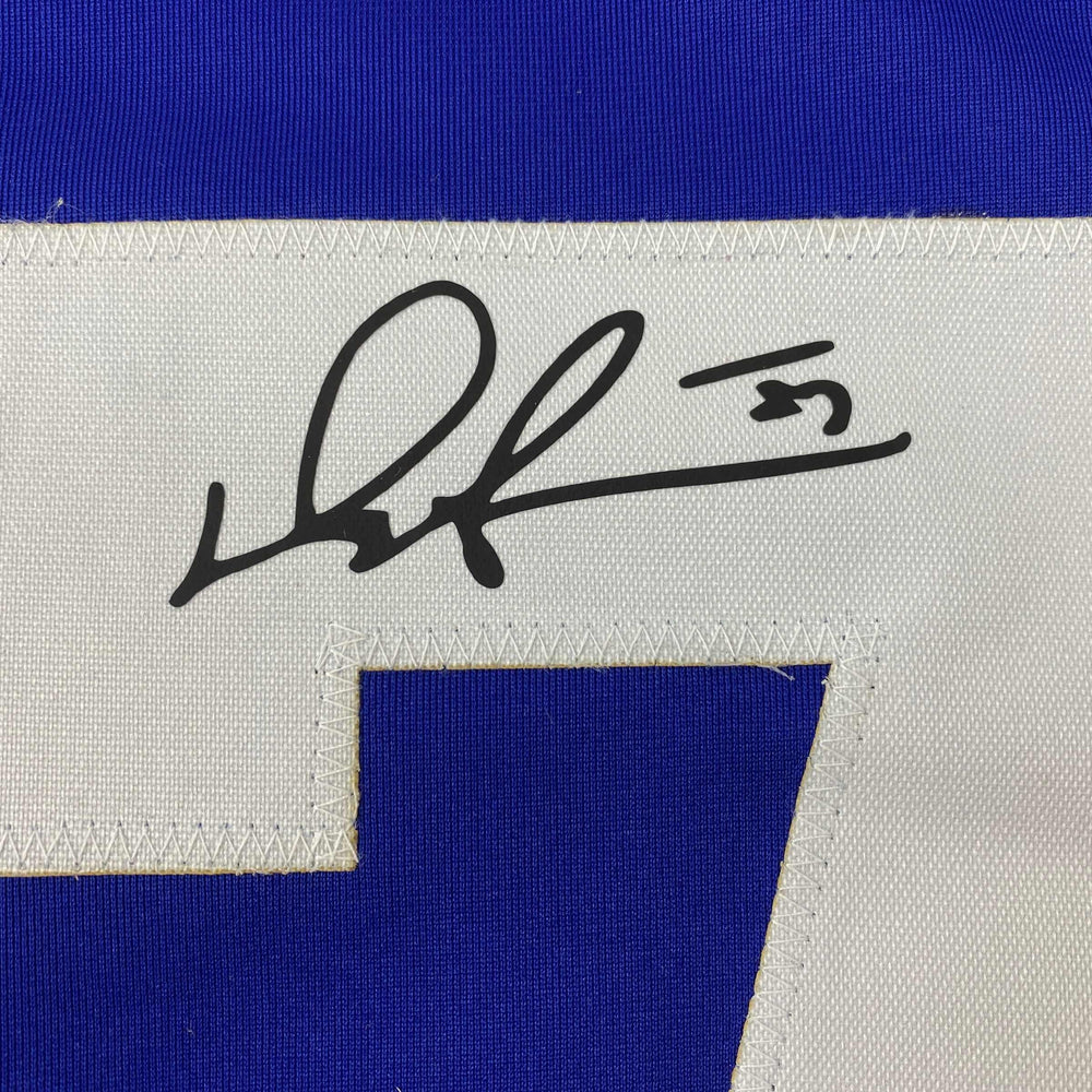 Facsimile Autographed Darryl Sittler Toronto Blue Reprint Laser Auto Hockey Jersey Size Men's XL (ONLINE ORDER ONLY)