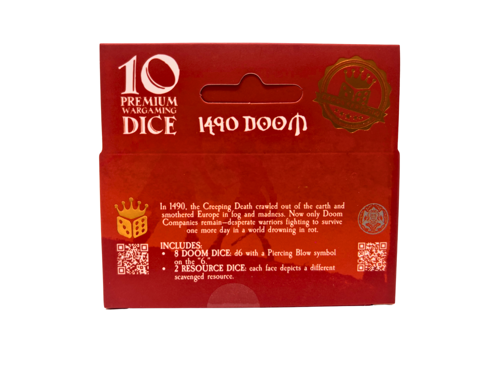 1490 Doom Dice Set | 10 Count | Buer Games (ONLINE ORDER ONLY)