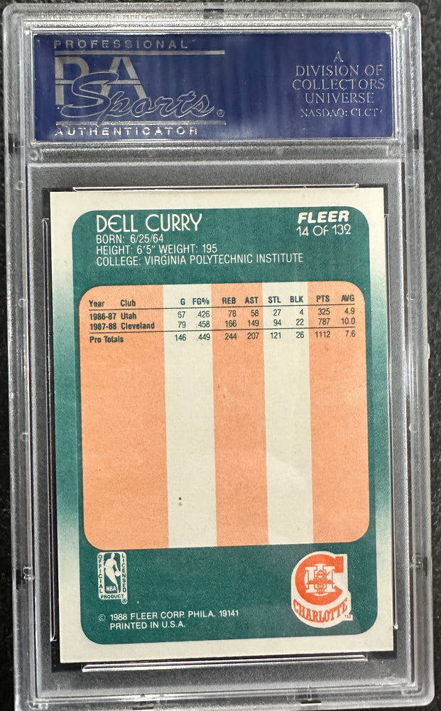 1988 FLEER DELL CURRY  #14 - PSA 9 ROOKIE CARD (Online Order Only)