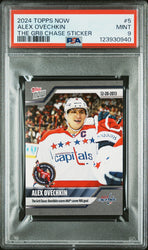 Graded 2024 Topps Now Alex Ovechkin #5 The GR8 Chase Sticker Hockey Card PSA 9 Mint (ONLINE ORDER ONLY)