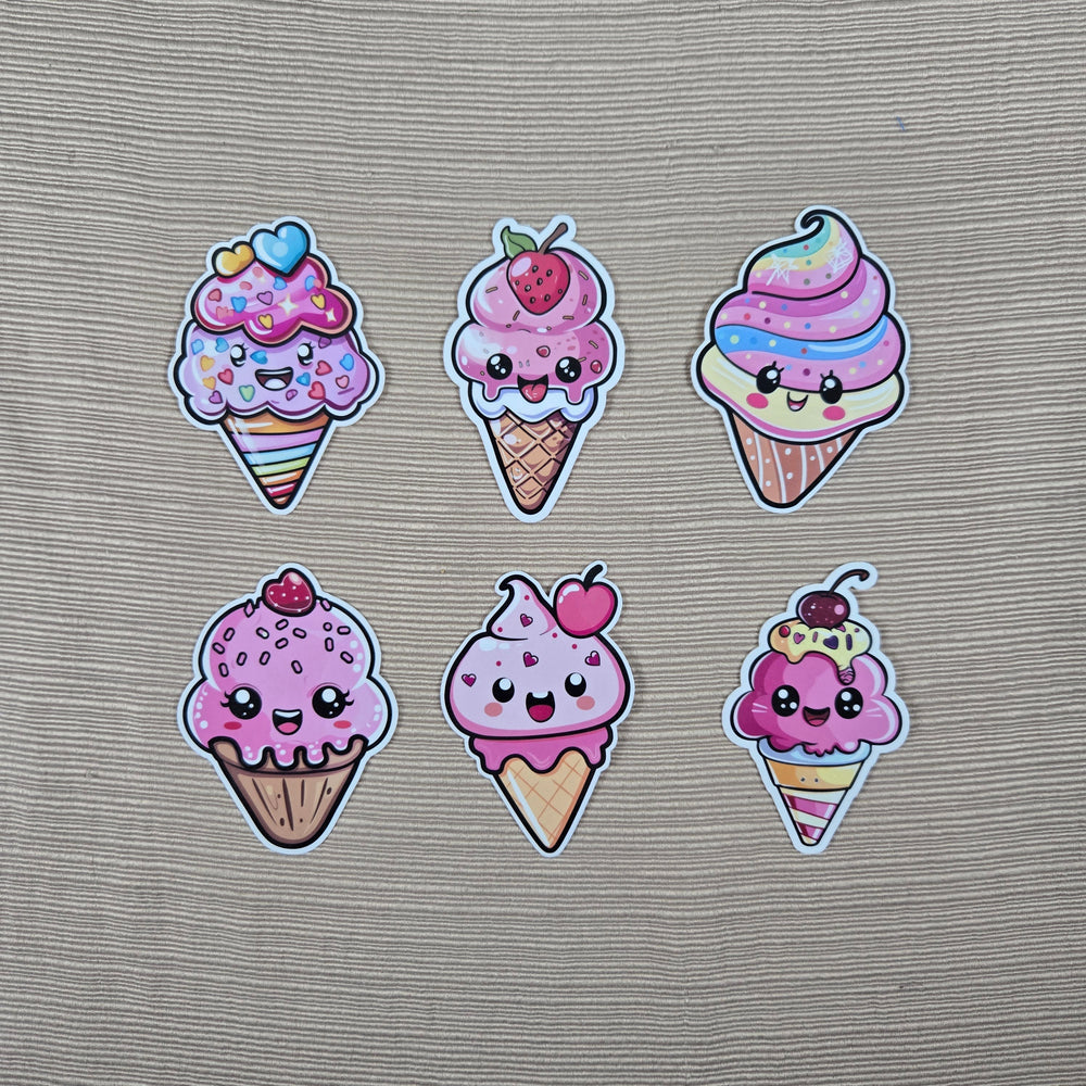 Adorable Ice Cream Cone Stickers (ONLINE ORDER ONLY)