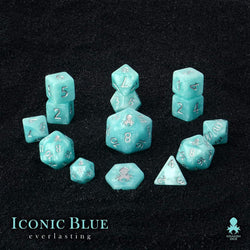 Kraken Dice - Iconic Blue: Everlasting 14pc Polyhedral Dice Set (ONLINE ORDER ONLY)