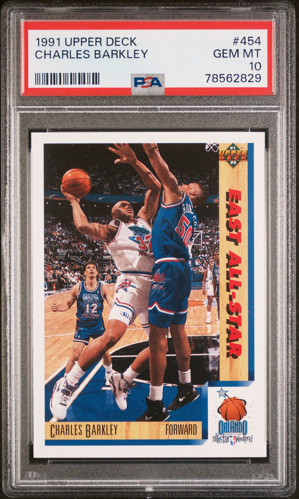 1991 UPPER DECK CHARLES BARKLEY  #454 - PSA 10 (Online Order Only)