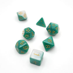 Two-Faced Iguana - 7 Piece DnD Dice Set | Acrylic RPG Gaming Dice (ONLINE ORDER ONLY)