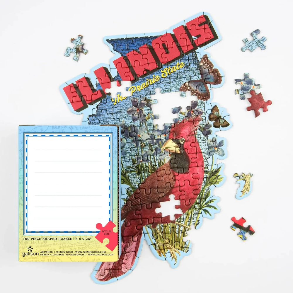 Illinois 100 Piece Mini Shaped Jigsaw Puzzle Galison (ONLINE ORDER ONLY)