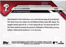 2025 Topps Now Kyle Schwarber #434 Gold Foil /50 Philadelphia Phillies Baseball Card (ONLINE ORDER ONLY)