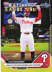 2025 Topps Now Kyle Schwarber #434 Gold Foil /50 Philadelphia Phillies Baseball Card (ONLINE ORDER ONLY)