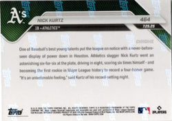 2025 Topps Now Nick Kurtz #464 Green Chrome /99 Athletics Rookie RC Baseball Card (ONLINE ORDER ONLY)