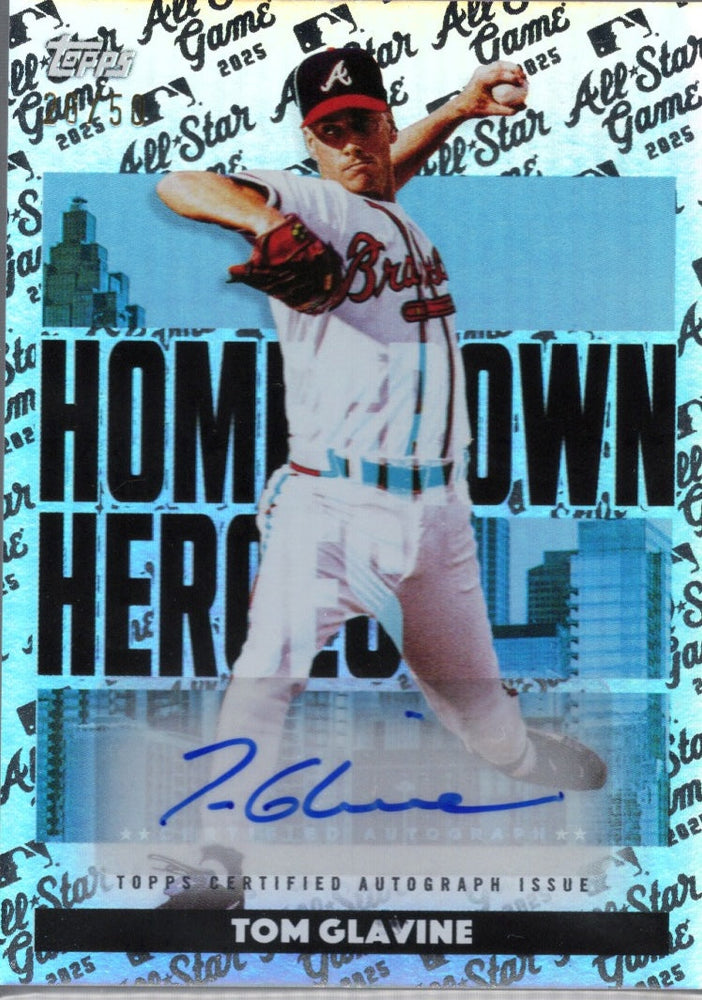 2025 Topps All Star Game Tom Glavine #HHATG Homegrown Heros Autograph Variation /50 Baseball Card (ONLINE ORDER ONLY)