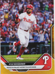 2025 Topps Now Kyle Schwarber #515 Orange Foil /25 Philadelphia Phillies Baseball Card (ONLINE ORDER ONLY)