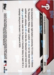 2025 Topps Now Kyle Schwarber #515 Orange Foil /25 Philadelphia Phillies Baseball Card (ONLINE ORDER ONLY)