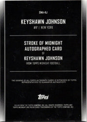 2024 Topps Midnight Keyshawn Johnson #SMAJK Stroke of Midnight Dusk Auto /75 New York Jets Football Card (ONLINE ORDER ONLY)