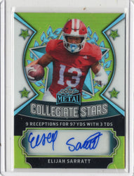 2025 Leaf Metal Elijah Sarrratt #CSES1 Collegiate Stars Auto /9 Indiana Hoosiers Rookie RC Football Card (ONLINE ORDER ONLY)