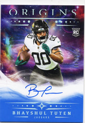 2025 Panini Origins Bhayshul Tuten #RABTU Blue Auto /49 Jacksonville Jaguars Rookie RC Football Card (ONLINE ORDER ONLY)