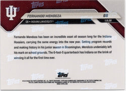 2025 Topps Bowman U Now Fernando Mendoza #66 Gold Foil /50 Indiana Hoosiers Rookie RC Football Card (ONLINE ORDER ONLY)
