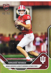 2025 Topps Bowman U Now Fernando Mendoza #66 Gold Foil /50 Indiana Hoosiers Rookie RC Football Card (ONLINE ORDER ONLY)