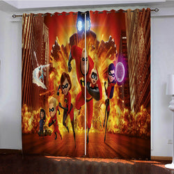Incredibles Curtains Pattern Blackout Window Drapes (Online Order Only)