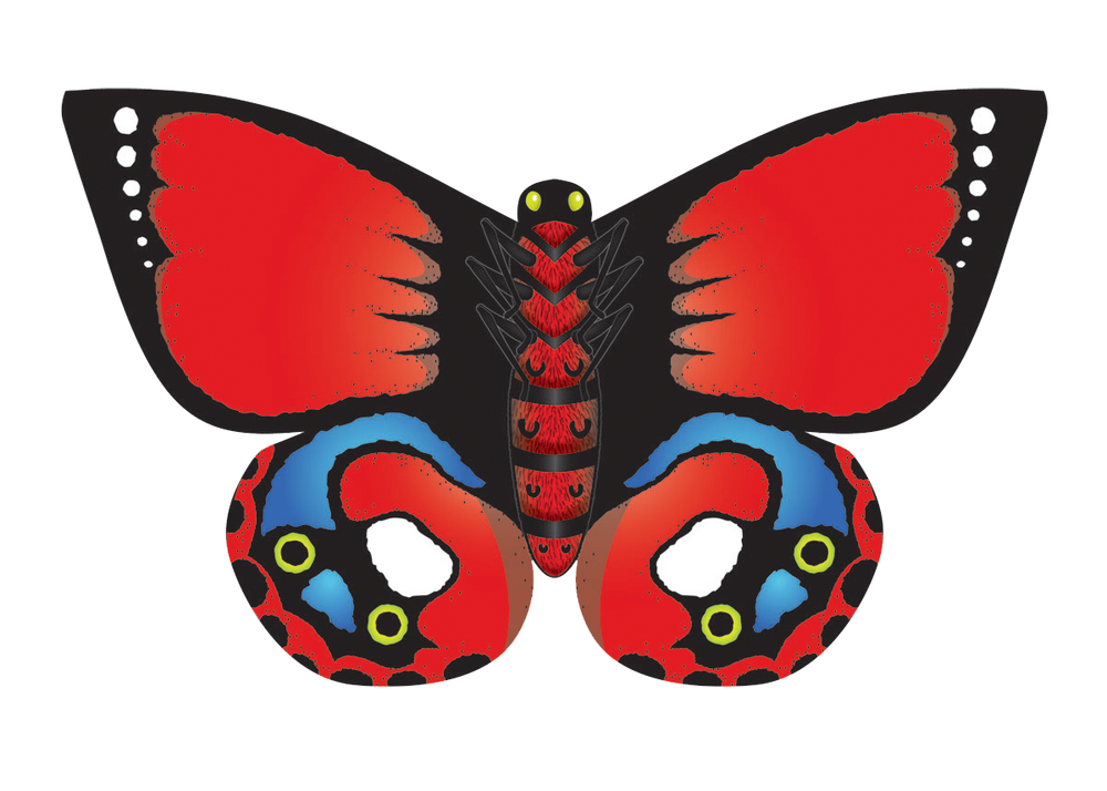 32" Nylon Indian Red Butterfly Kite (ONLINE ORDER ONLY)