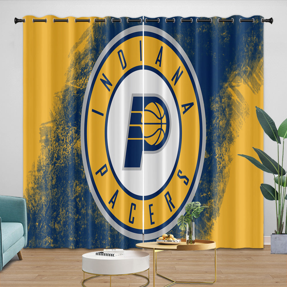 Indiana Pacers Curtains Blackout Window Drapes Room Decoration (Online Order Only)