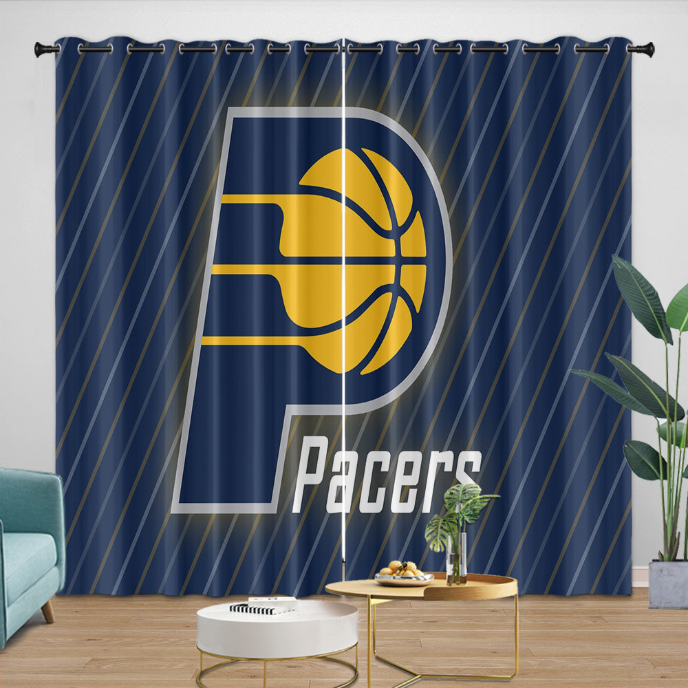 Indiana Pacers Curtains Blackout Window Drapes Room Decoration (Online Order Only)