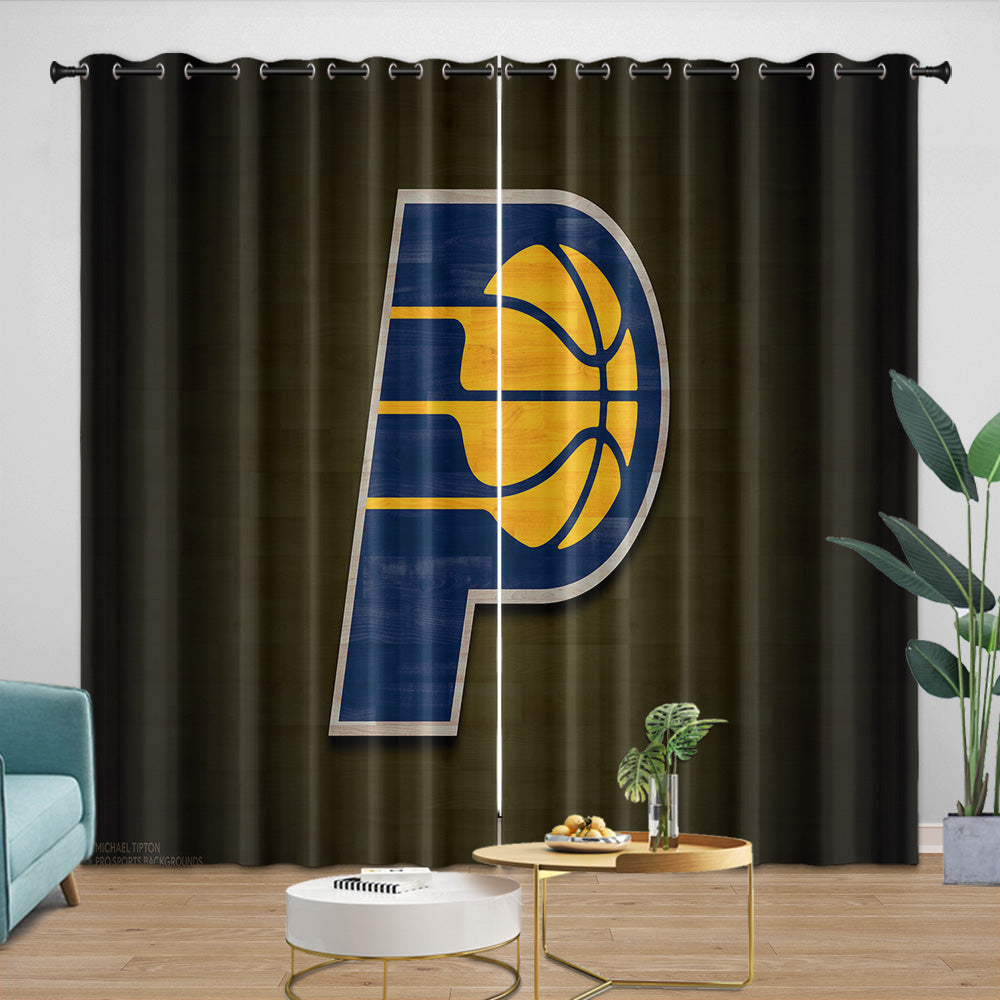 Indiana Pacers Curtains Blackout Window Drapes Room Decoration (Online Order Only)