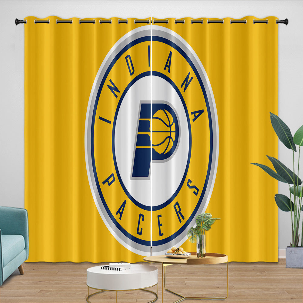 Indiana Pacers Curtains Blackout Window Drapes Room Decoration (Online Order Only)